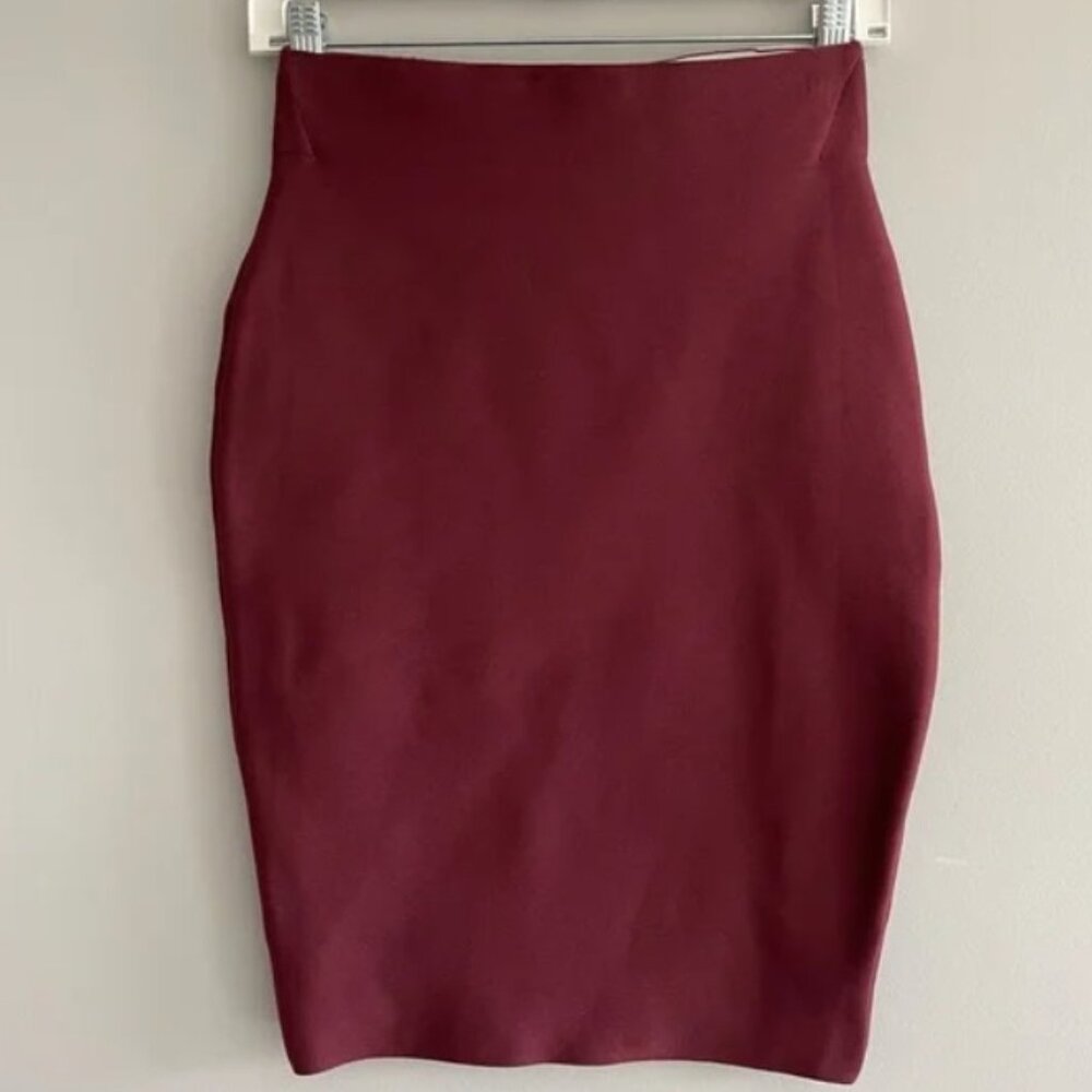 Shinestar Burgundy Body Con Pencil Skirt Size 1X